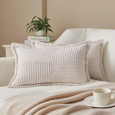 Produktbild von Kissenbezüge 30x50 cm 2er Set Beige Kordsamt