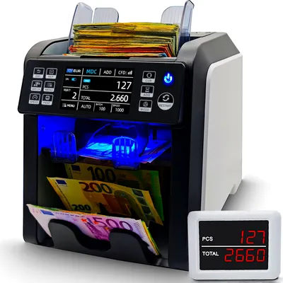 Produktbild von BEITZ BS-950A Geldzählmaschine Scheine Wertzähler Banknoten Zähler Summenzähler Hochgeschwindigkeits-Banknotenwertzähler Bill Counter