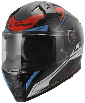 Produktbild von LS2 FF811 Vector II Carbon Savage Helm, weiß/blau/rot, S  (55/56)