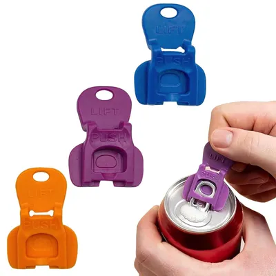 Productafbeelding van Blikopener drankblikopener - Kunststof - 5,09 x 3,7 cm - Set van 3 - Voor alle blikjes