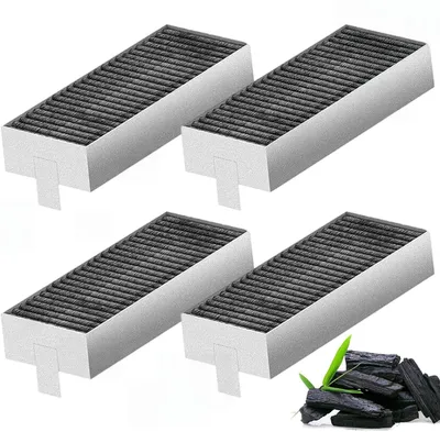 4 Aktivkohlefilter für Dunstabzugshauben, 193x75x35 mm