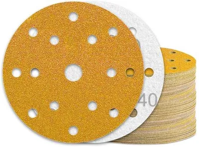 Productafbeelding van Schuurpapier 150 mm Klittenband - 50 Stuks - 15 Gaten - Korrel 40 voor Excentrische Schuurmachine