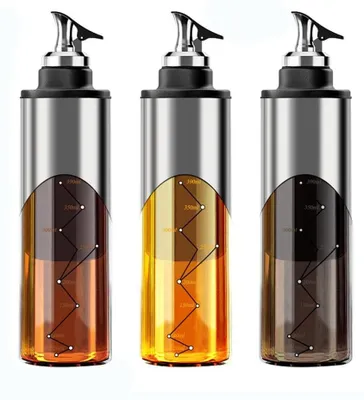 Productafbeelding van Set van 3 Glazen Oliedispensers van 650 ml