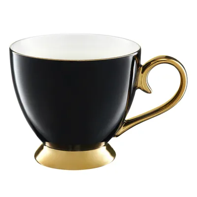 Produktbild von Ambition Royal schwarz und gold Porzellan Becher 400ml schwarz