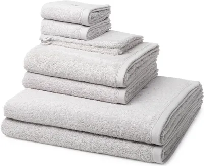 Produktbild von Ross Vita 2 X Wasch- 2 X Gäste- 2 X Dusch- 2 X Handtuch im Set Walkfrottee aus Baumwolle 520 g/m², Flauschig weich saugstark und pflegeleicht, Gewebte Bordüre mit Logo Stickerei