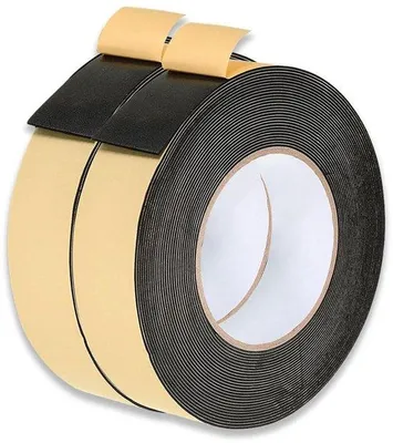 Image de Bandes d'étanchéité autocollantes pour portes et fenêtres - Insonorisantes - Imperméables - 1 cm x 1 mm x 10 m - Lot de 2
