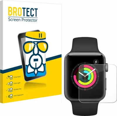 Produktbild von BROTECT Schutzglas für Apple Watch Series 3 (42 mm) Schutzfolie Panzer Folie Glas Display Schutz klar