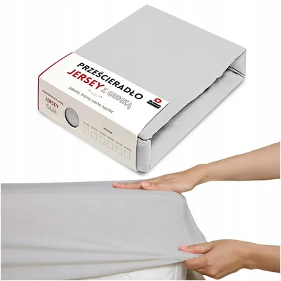 Produktbild von Łóżkoholicy Spannbettlaken Jersey Baumwolle Grau 160x200 cm