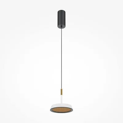 Produktbild von Maytoni Moderne Pendelleuchte El LED incl. in Weiß mit Gold aus Aluminium  12 W für Küche, Schlafzimmer, Wohnzimmer, Esszimmer, Lobby
