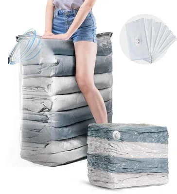 Image de Organiseurs auto-compressibles peu encombrants, sacs de compression dernier cri, organiseurs de compression améliorés, rangement pour couvertures, rangement pour vêtements, sac de transport
