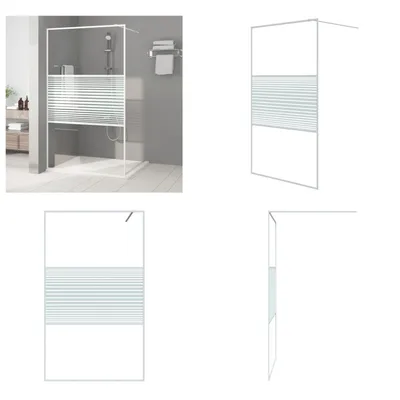 Produktbild von vidaXL Duschwand für Begehbare Dusche Weiß 115x195 cm ESG Klarglas - Duschwand - Duschwände - Duschabtrennung - Duschabtrennungen