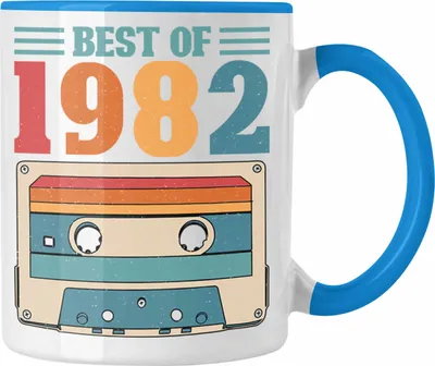 Produktbild von Trendation - 1982 Geburtstag Mann Geschenk Frau Tasse 40er Geburtstag 40 Jahre Alt Geschenkidee (Blau)
