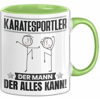 Produktbild von Karatesportler Tasse Geschenk für Karatesportler Der Mann Der Alles Kann Geschenkidee zum Geburtstag (Grün)