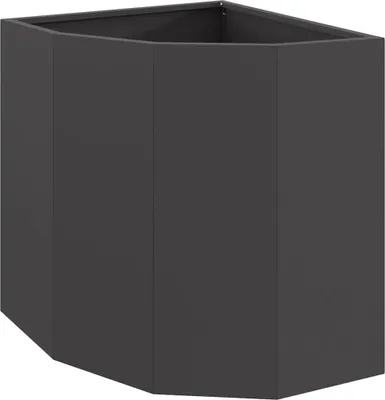 Produktbild von vidaXL Eckpflanzer Schwarz 45 x 45 x 50 cm Stahl