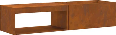 Produktbild von Möbel Feuerstelle mit Holzlager 160x45x35 cm Cortenstahl - Feuerkörbe & -schalen 859003