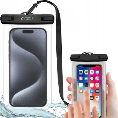 Produktbild von Tech-Protect UWC7 wasserdichte Hülle universell für Smartphones bis 6,9" - schwarz