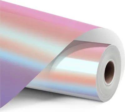 Image de Loklik SG-JST-0783-US-L-B2B, rouleau de vinyle résistant à la chaleur, vinyle lisse pour transfert thermique, rose, holographique, brillant, 305 mm