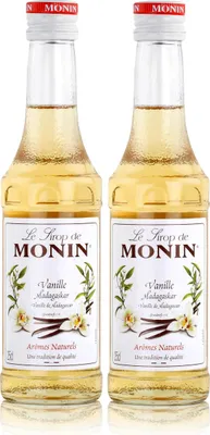 Produktbild von 2x Monin Vanille / Vanilla Sirup, 250 ml Flasche