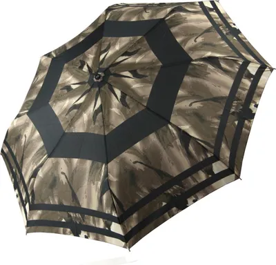 Produktbild von Pierre Cardin Regenschirm Taschenschirm  Auf-Zu-Automatik Damen  Muster Braun / Schwarz