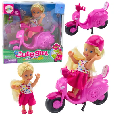 Productafbeelding van Minipoppenset Poppenscooterhelm Roze