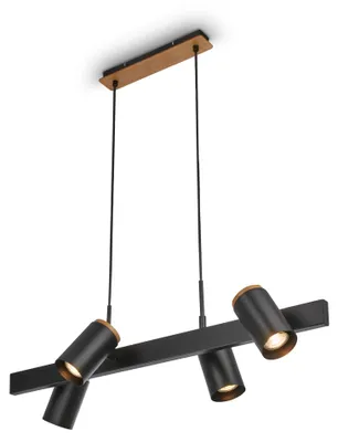 Zdjęcie produktu dla Lampa wisząca, żyrandol, do jadalni, 4 ramiona, regulowana, lampy punktowe do salonu