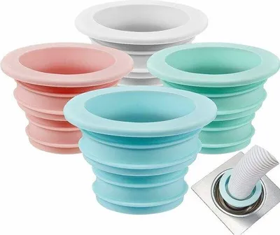 Image de Lot de 4 joints en silicone pour tuyau d'évacuation, purificateur d'air, joint d'étanchéité pour tuyau d'évacuation, lave-linge