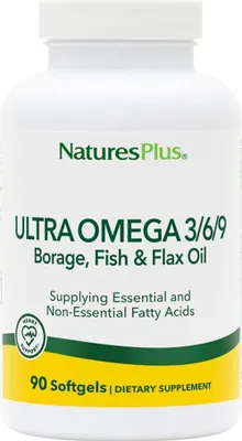 Produktbild von Natures Plus Ultra Omega 3/6/9 –90 Softgels