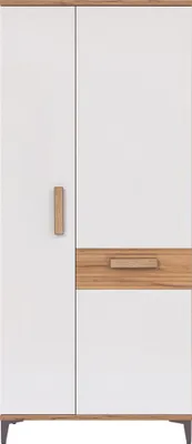 Produktbild von Furniture24 Kleiderschrank Snobi SB11 Schrank 2 Türiger mit Kleiderstange