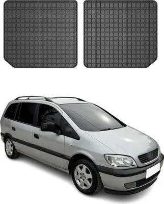 Obrázek produktu pro 1999-2005 Opel Zafira B Podlahové rohože do 3. řady gumové černé 2 ks