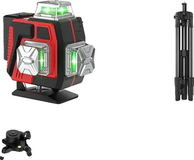 Produktbild von Grüner Laser-Nivellierer, 16 Linien, selbstnivellierende Technologie, 16 Linien + Stativ + Kunststoffbox