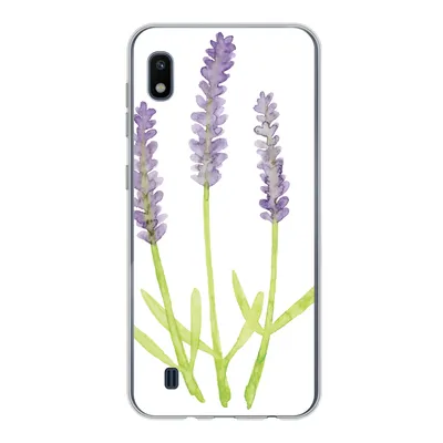 Produktbild von MuchoWow® Handyhülle Schutzhülle Hülle für Samsung Galaxy A10 Lavendel - Aquarell - Pflanzen Silikon Softcase Handy Hülle - Schutzhülle