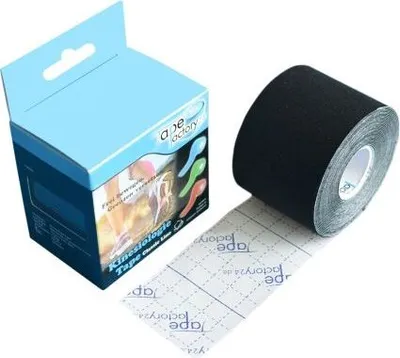 Produktbild von Tapefactory24 Classic Line Kinesiologie Tape 5cm x 5m schwarz