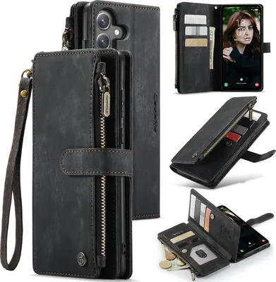 Produktbild von Samsung Galaxy S24 FE Hülle - CaseMe C30 Klapphülle mit Brieftasche - Schwarz