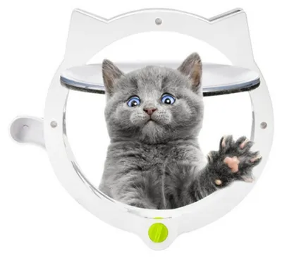 Produktbild von Katzenklappe Magnetisch Kunststoff 4 Verriegelungsmodi Weiß