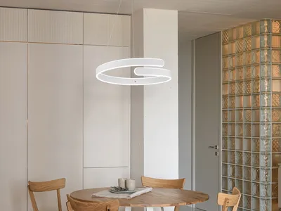 Produktbild von LED Pendelleuchte PARMA Metall Weiß matt 3 Stufen Dimmer Ø50cm