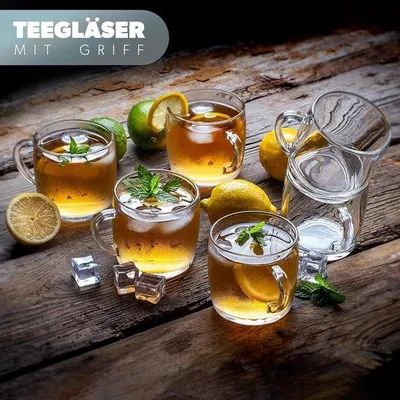 Produktbild von Luxus-Glaskaffeeset aus 6 Stücken
