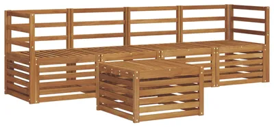 Produktbild von vidaXL Sofagarnituren 5 pcs Natur Massivholz Akazie