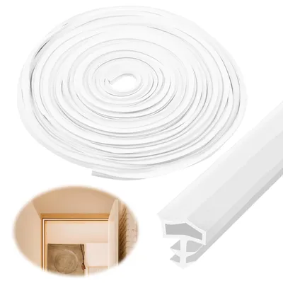 Produktbild von Weiße Türdichtung aus PVC - Schallschutz und Winddicht, 10m