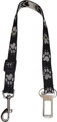 Obrázok produktu pre Palkar bezpečnostný pás do auta pre stredne veľké psy 55 cm x 20 mm čiernobiely s labkami