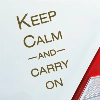 Produktbild von Auto Aufkleber Keep calm and carry on Tuning 15x7,5 cm Gold Sticker Heckscheibenaufkleber
