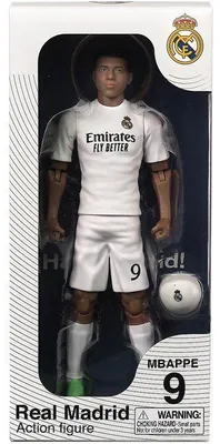 Image de Figurine articulée Real Madrid Mbappé, 20 cm, MEGABLEU, Licence officielle