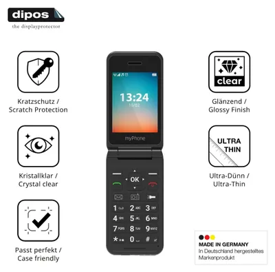 Produktbild von 4x Schutzfolie für MP myPhone Flip LTE klar Displayschutzfolie Folie Display Schutz dipos