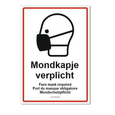 Produktbild von CombiCraft Schild 'Mundschutzpflicht' - 21x30cm