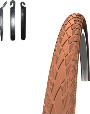 Produktbild von 1 x Schwalbe Road Cruiser Fahrradreifen Braun 47-559 (26 x 1,75) inkl. 3 Reifenheber