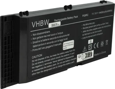 Produktbild von vhbw Akku kompatibel mit Dell Precision M6600, M6800, M4600, M6700, M4700, M4800 Notebook (4400 mAh, 11,1 V, Li-Ion)