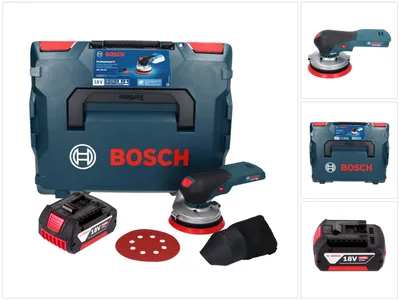 Immagine prodotto di Bosch GEX 18V-125 Levigatrice rotorbitale a batteria professionale 18 V 125 mm brushless + 1x batteria ricaricabile 4,0 Ah + L-BOXX - senza caricabatterie