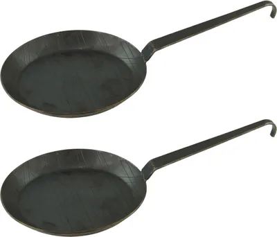 Produktbild von Schmiedeeiserne Brat- und Servierpfanne 2 Stück Ø 20 cm mit Hakenstiel