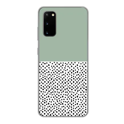 Produktbild von MuchoWow® Handyhülle Schutzhülle Hülle für Samsung Galaxy S20 Polka dots - Grün - Schwarz Silikon Softcase Handy Hülle - Bild
