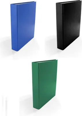 Produktbild von 3x Ringbuch / DIN A4 / 2-Ring Ordner / Farbe: je 1x blau, grün und schwarz