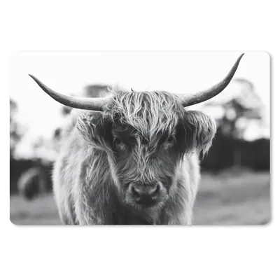 Produktbild von MuchoWow® Mauspad Mousepad Schottischer Highlander - Kuh - Gras - Tiere - Natur 27x18 cm - Mousepads - Maus Mat - Pad - Mausunterlage - Büroartikel - Desk Matten